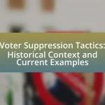 Voter Suppression Tactics: Historical Context and Current Examples